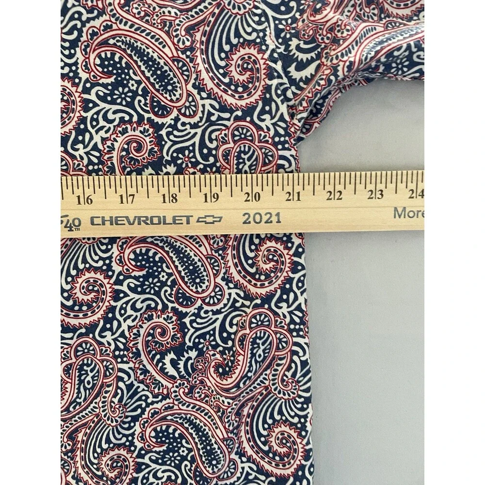 J. Crew Shirt Men’s Size Small Red White Blue Paisley Print Patriotic